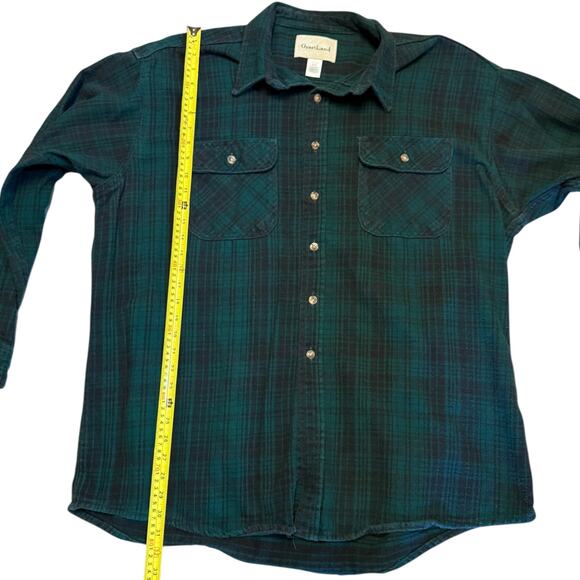 GreatLand Vintage Green Cotton Plaid Shacket Shirt Size XXL - Picture 3 of 4